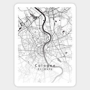 Cologne Germany City Map Sticker